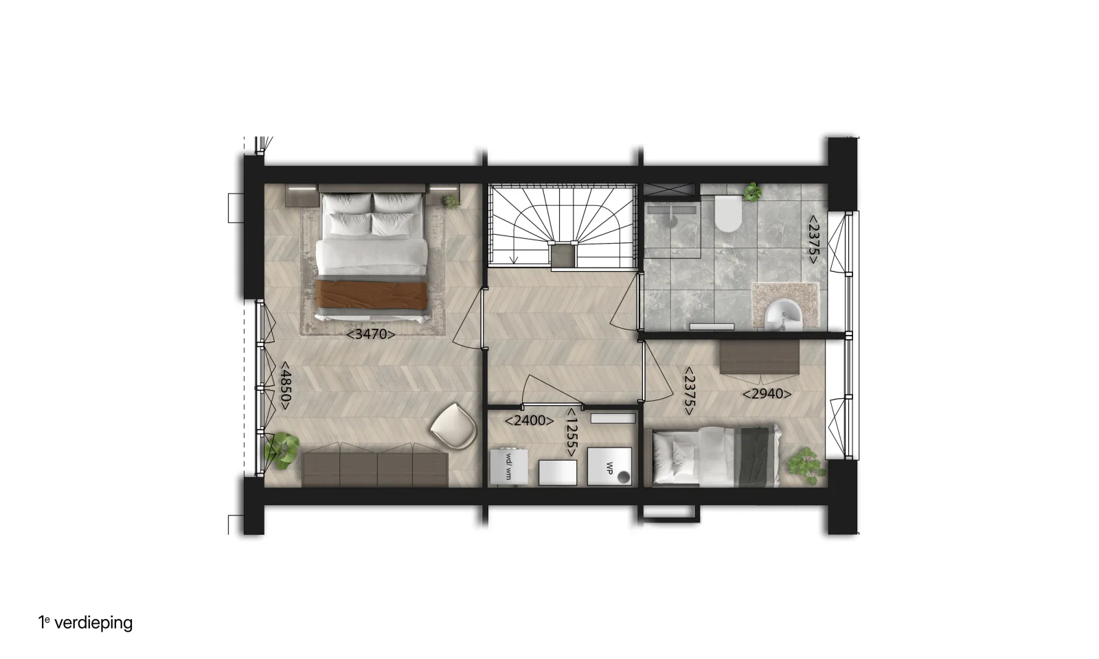 Plattegrond Hofwoning Select — eerste verdieping